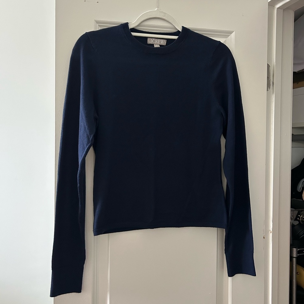 J. Crew Margot Wool Sweater in Navy, size M